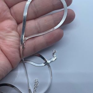 Sterling Silver Magic Herringbone Anklet